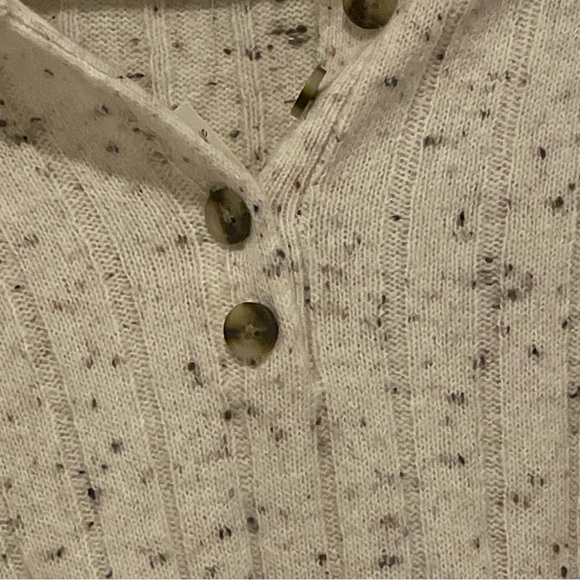 NWT Madewell Donegal Bowden Henley Wool Blend Sweater in Coziest Yarn Cozy Large - Picture 4 of 8